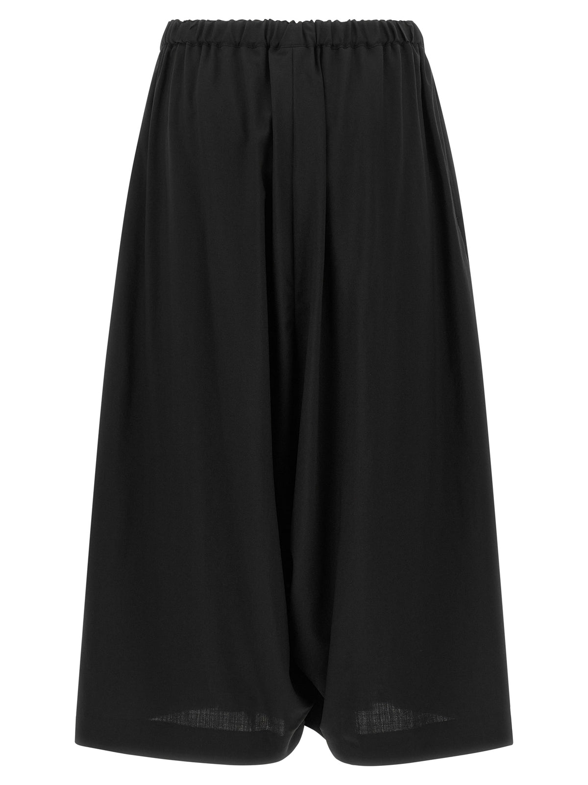 Comme Des Garçons Black Wool Cropped Pants