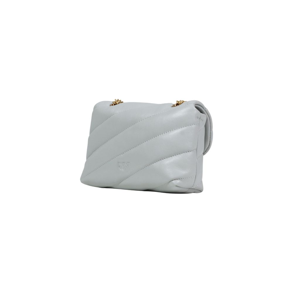 PINKO Gray Leather Handbag