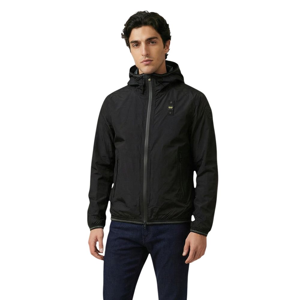 Blauer Black Polyamide Shell Jacket
