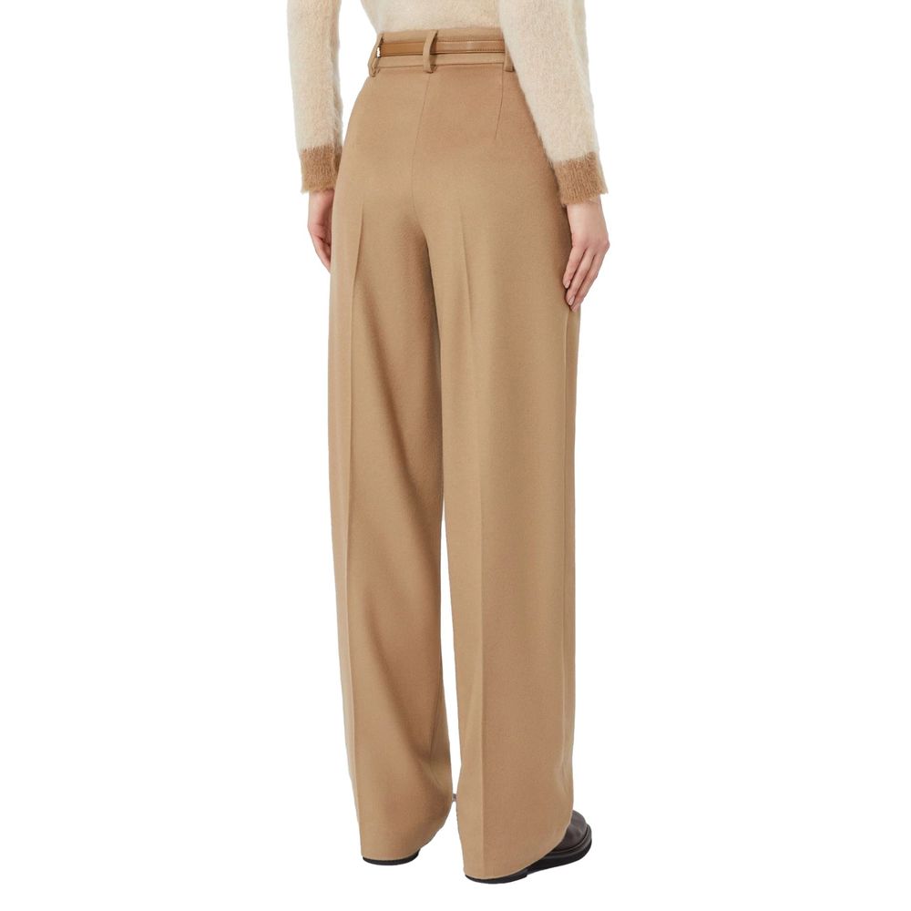 Max Mara Brown Virgin Wool Casual Pants