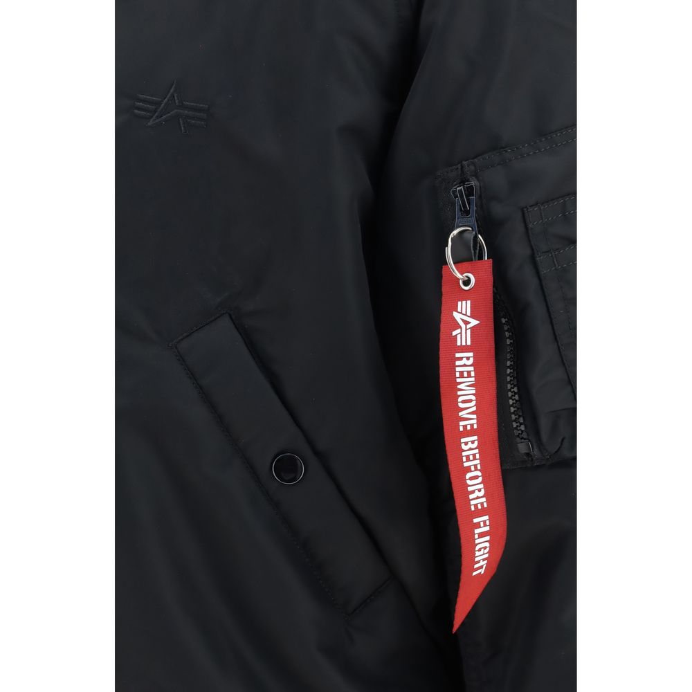 ALPHA INDUSTRIES Black Nylon Bomber