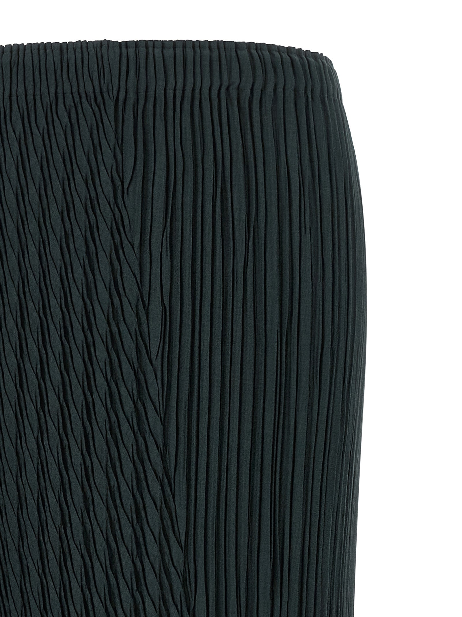 Issey Miyake Blue Polyester Midi Skirt