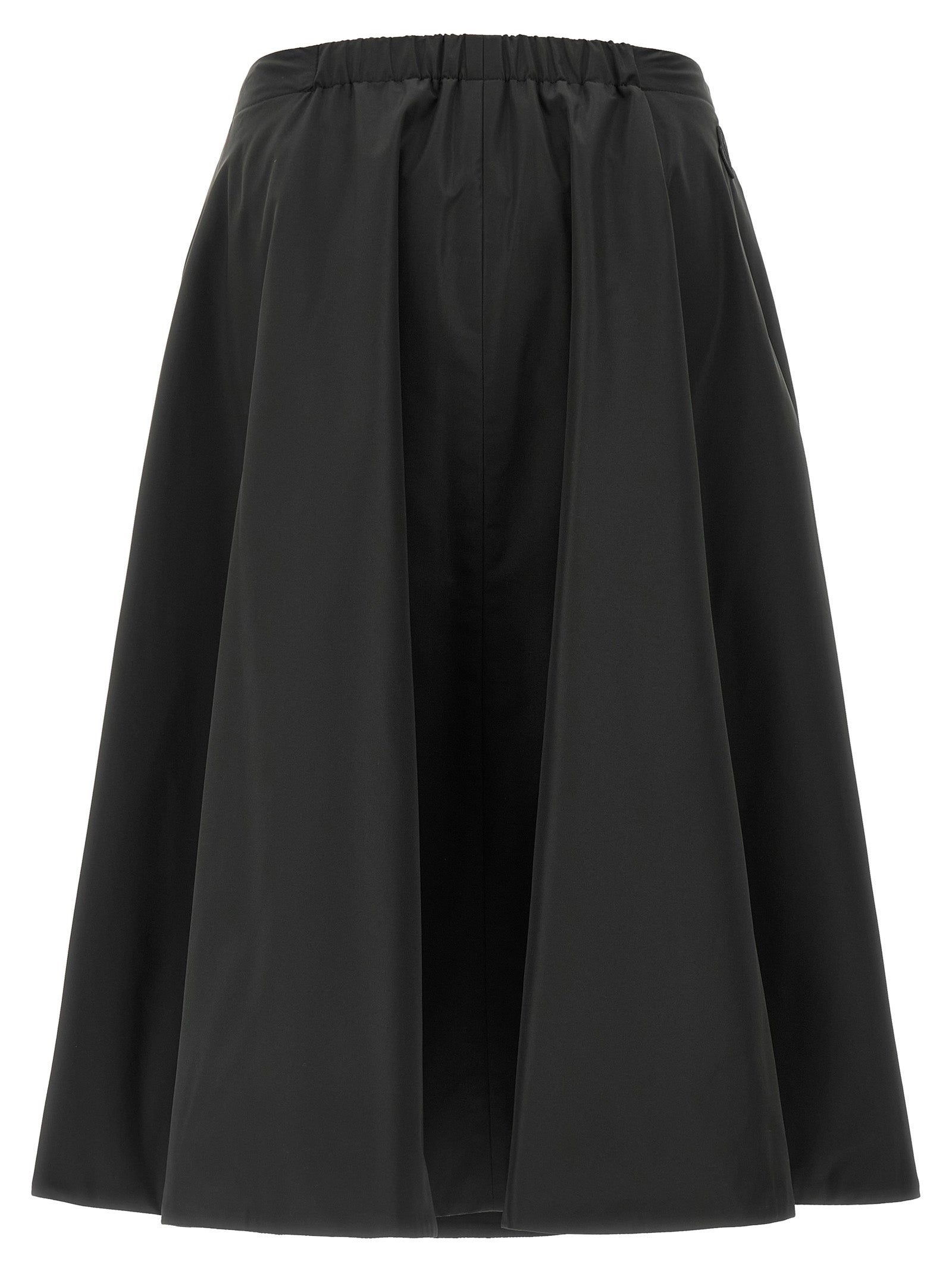 Moncler Black Polyester Midi Skirt