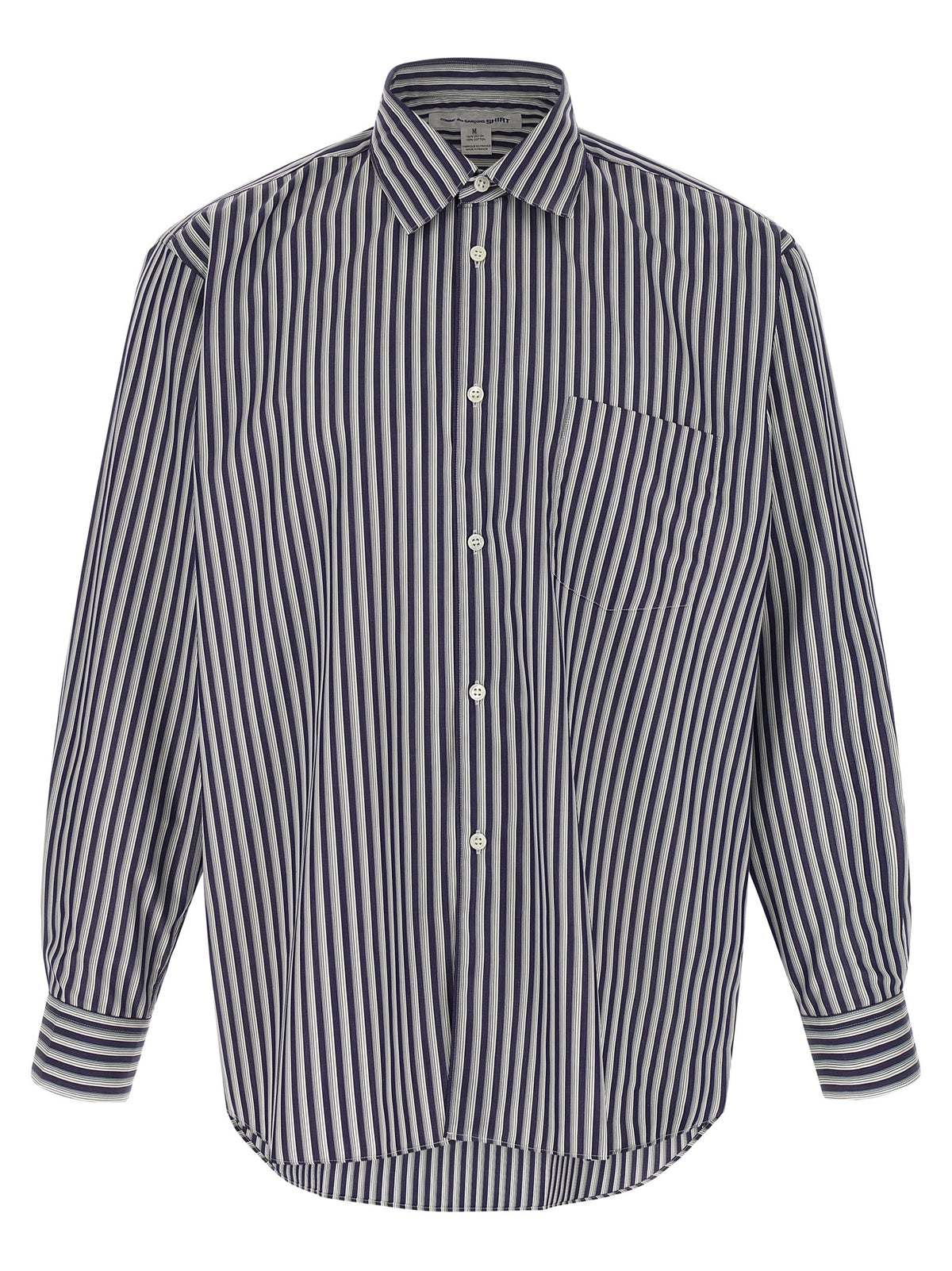 Comme Des Garçons Blue Cotton Blouse