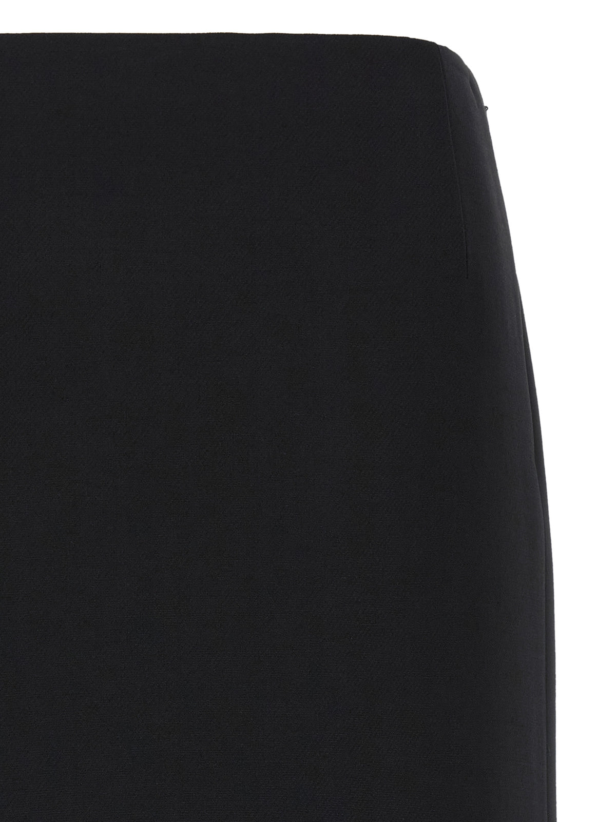 Fendi Black Wool Midi Skirt