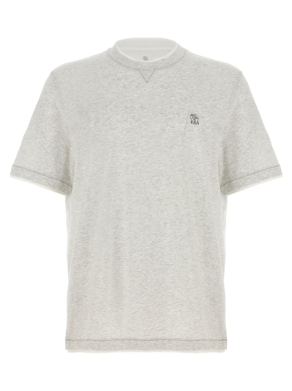 Brunello Cucinelli Gray Cotton T-Shirt
