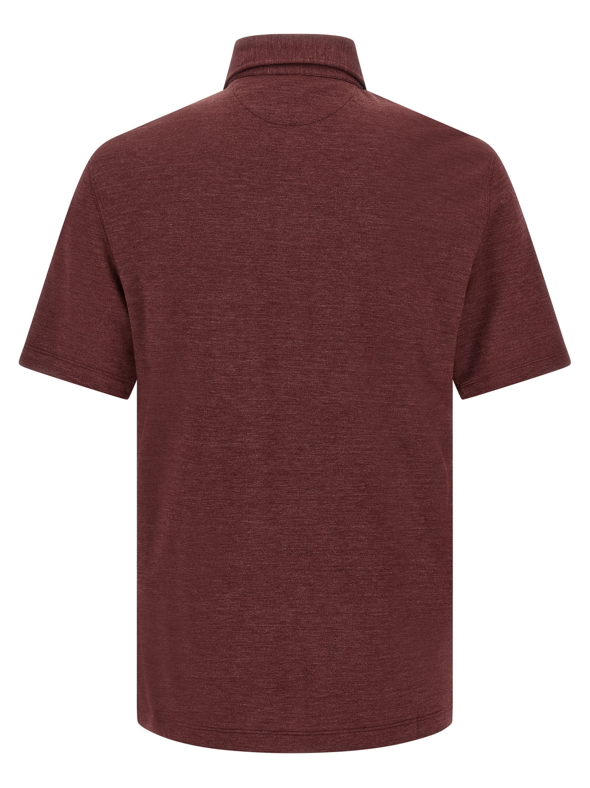 Brunello Cucinelli Bordeaux Virgin Wool Polo Shirt