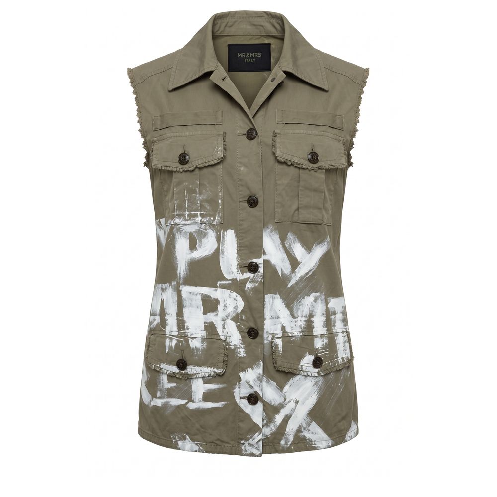 Mr&Mrs Italy Green Cotton Women Jacket