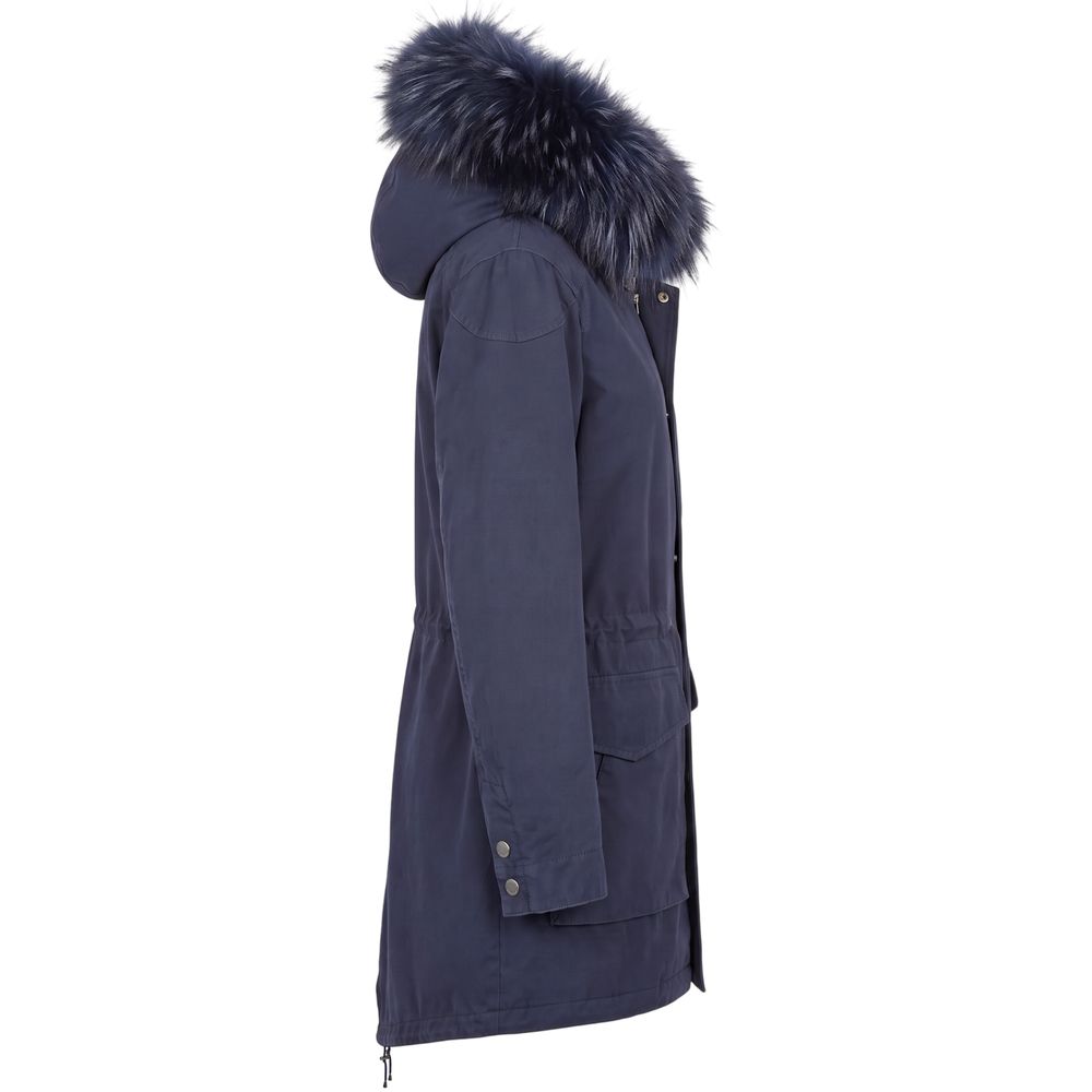 Mr&Mrs Italy Blue Cotton Women's Jacket
