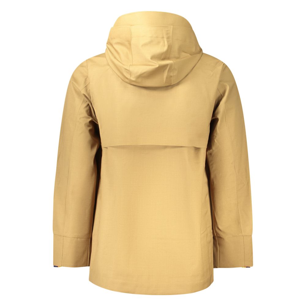 K-WAY Brown Wool Men's Trench Coat