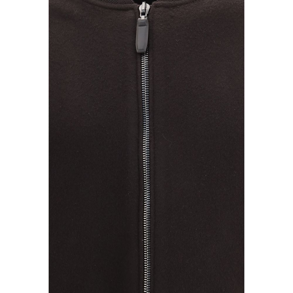 Brioni Brown Wool Oves Aries Bomber