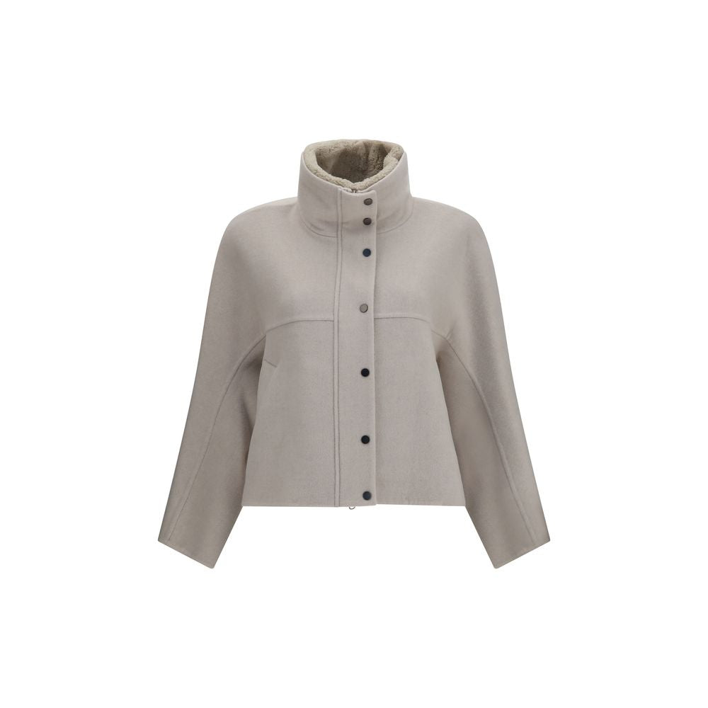 Brunello Cucinelli Gray Wool Oves Aries Jacket