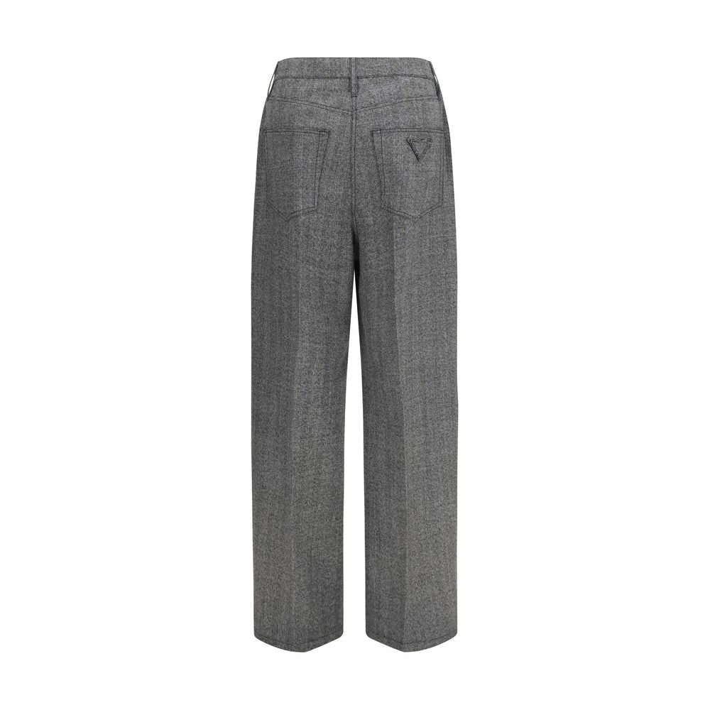 Prada Gray Wool Oves Aries Casual Pants