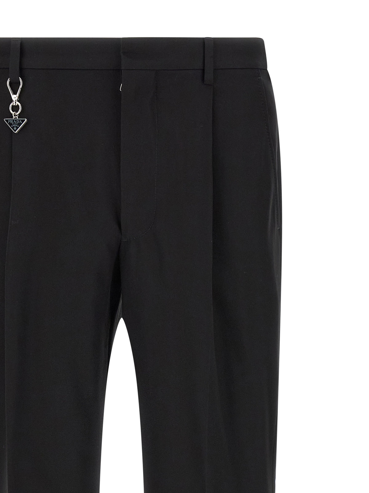 Prada Black Cotton Casual Pants
