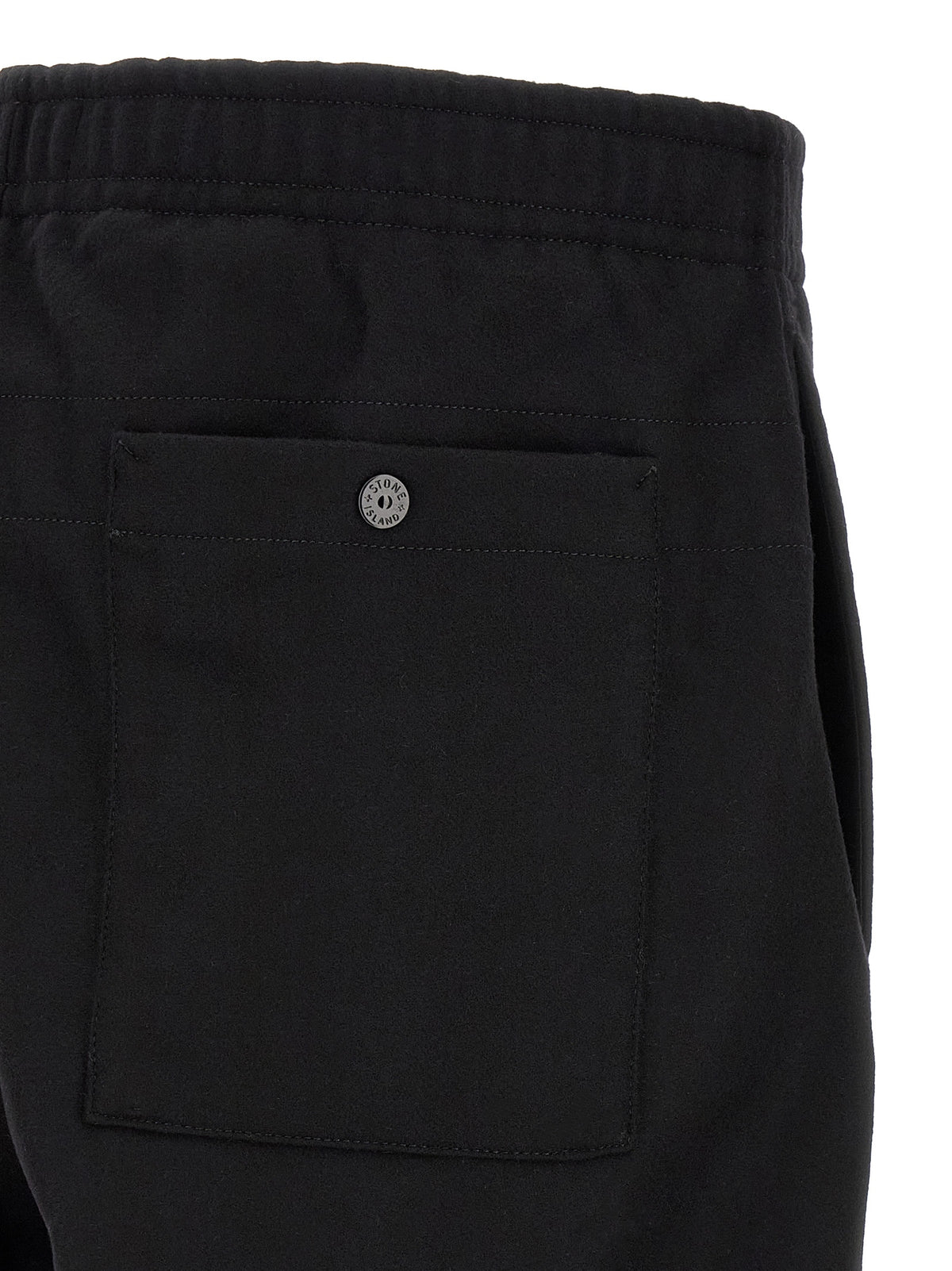 Stone Island Black Virgin Wool Cargo Pants