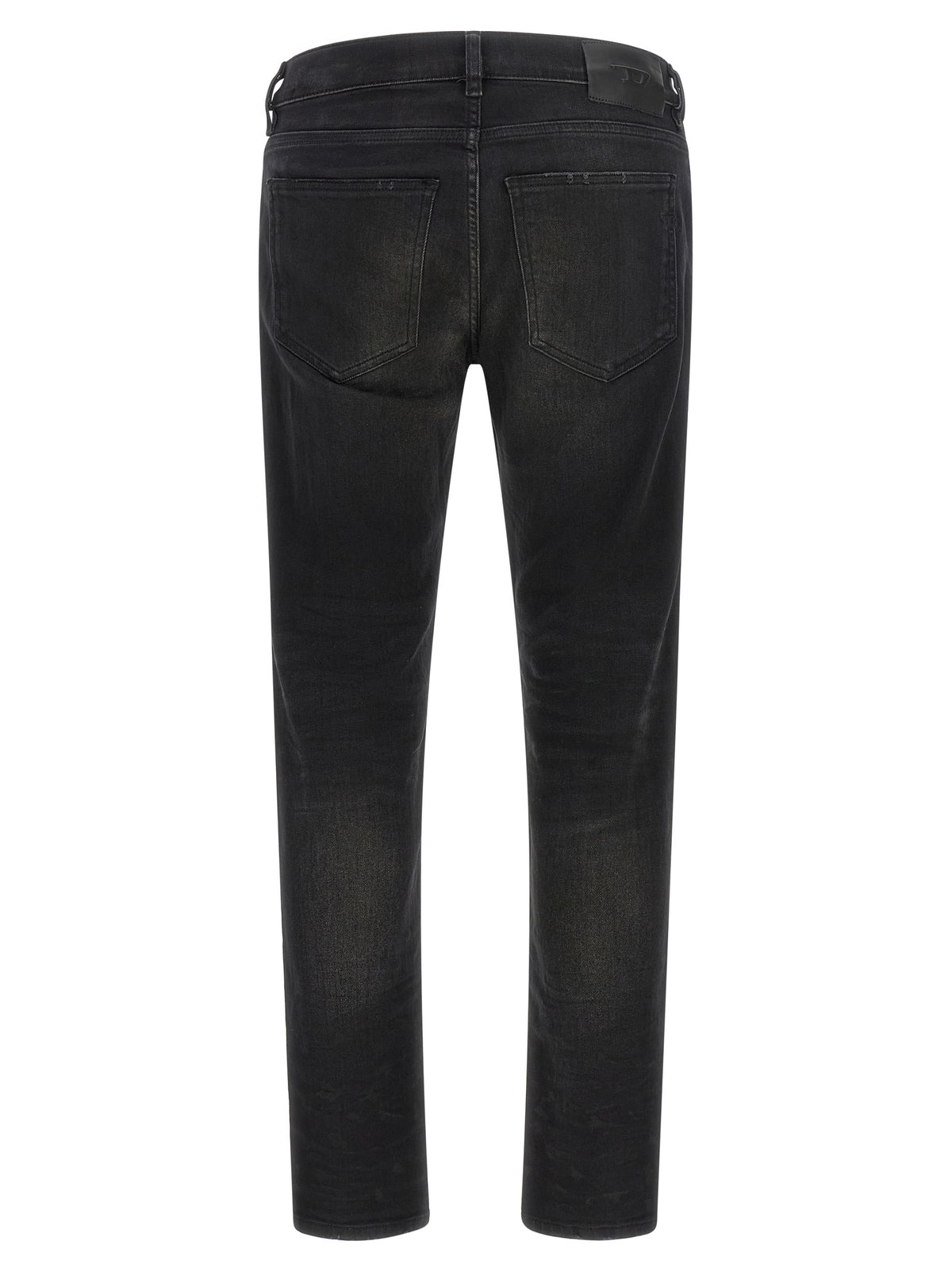Diesel Black Cotton Tapered Jeans