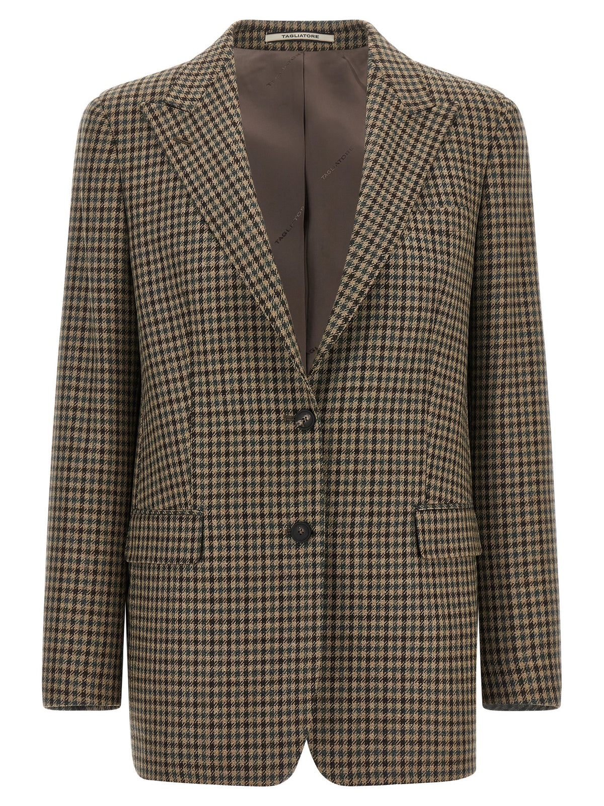 Tagliatore Brown Virgin Wool Blazer