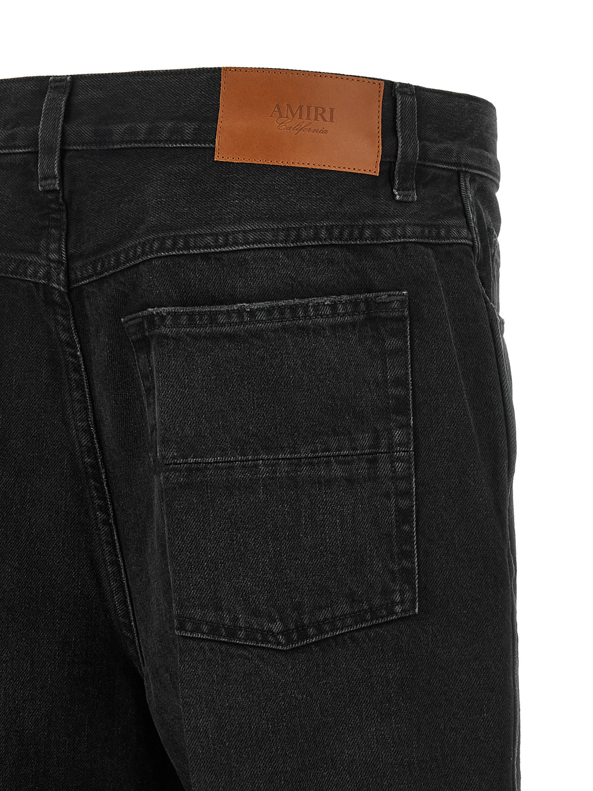 Amiri Black Cotton Flared Jeans