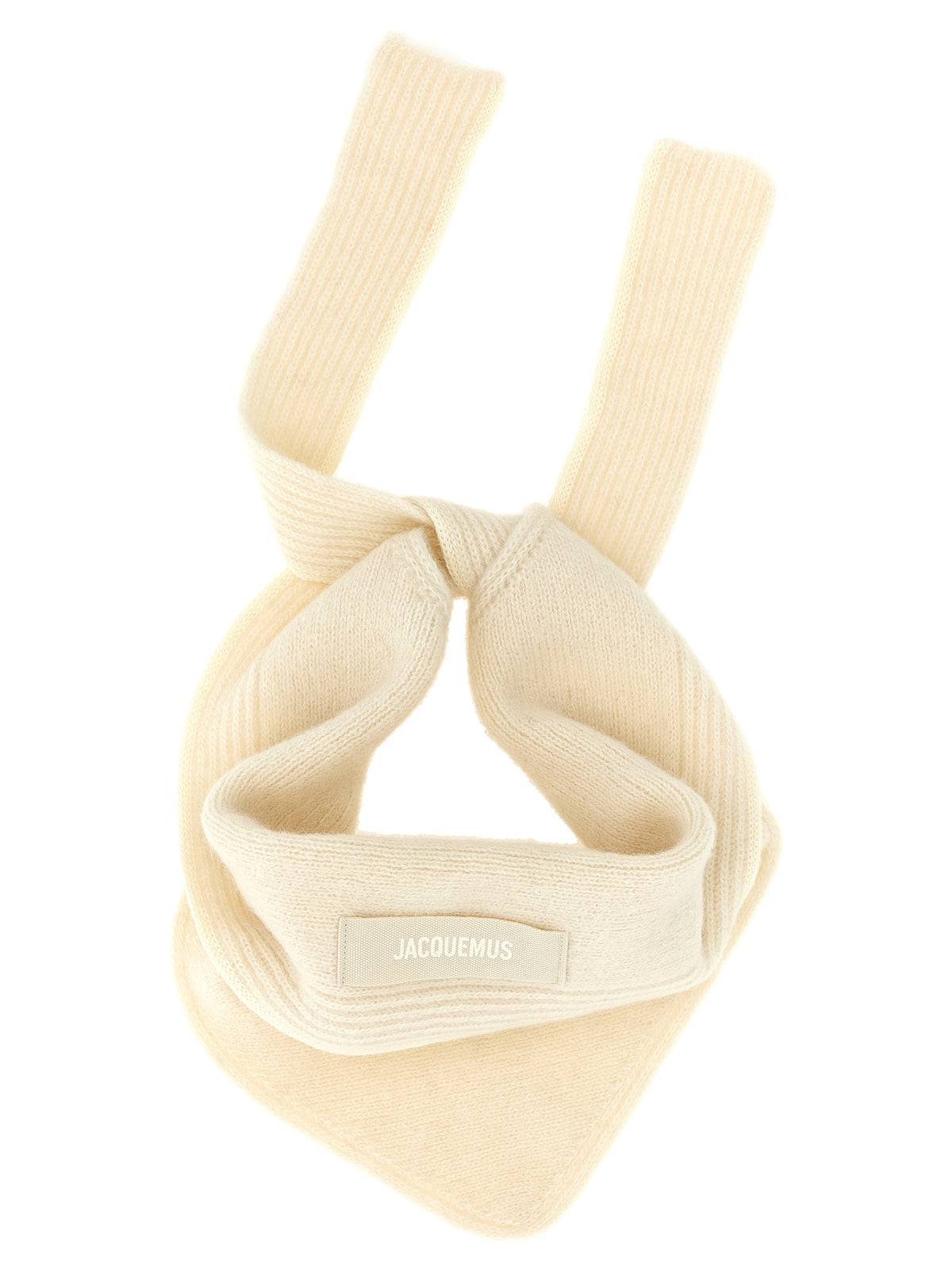 Jacquemus White Wool Scarf