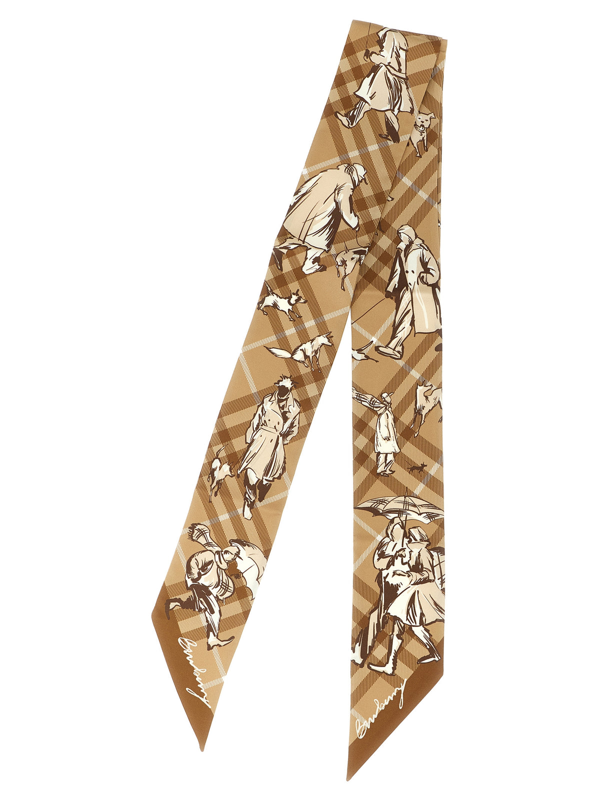 Burberry Beige Satin Foulard