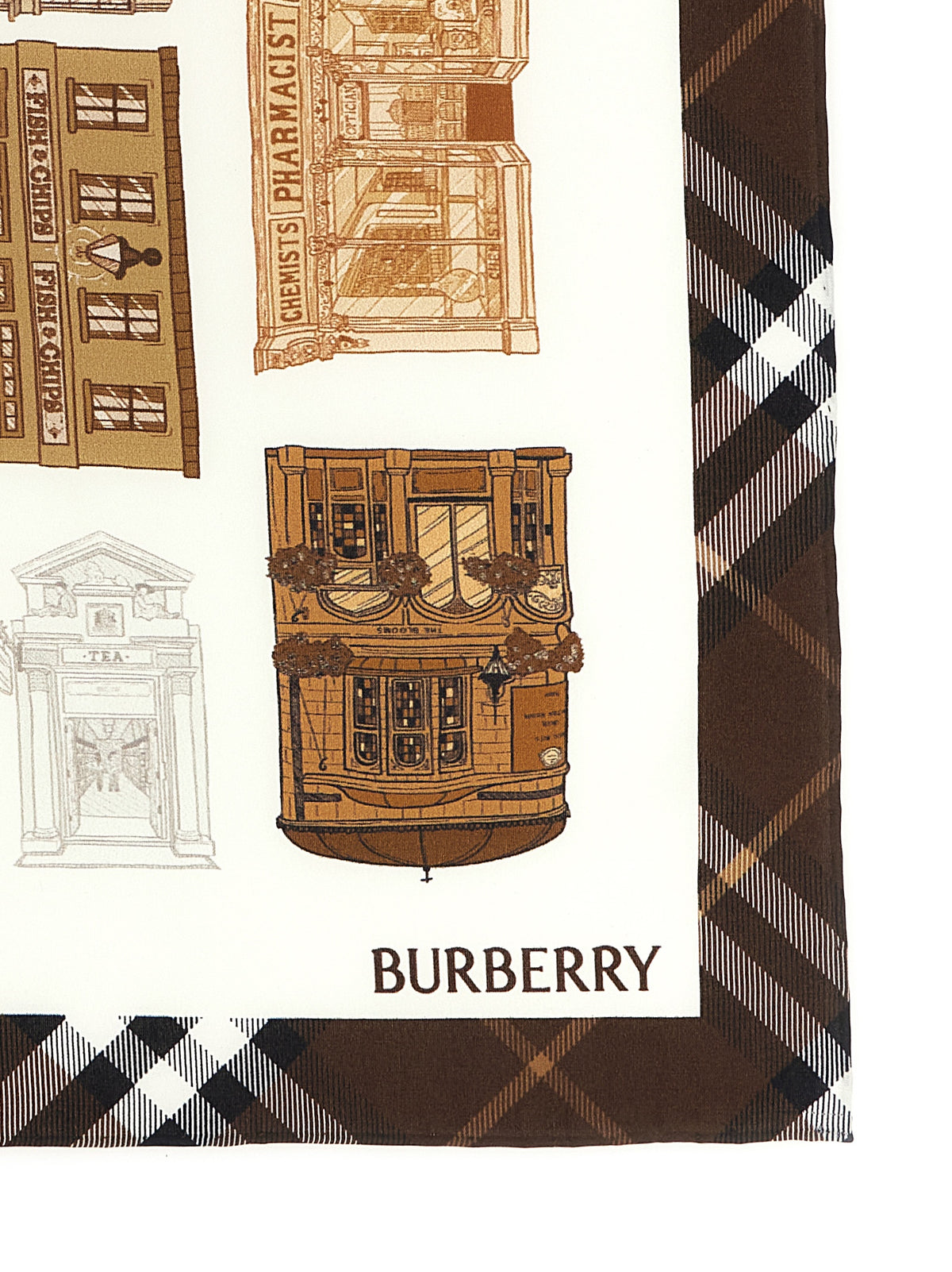 Burberry Multicolor Satin Scarf
