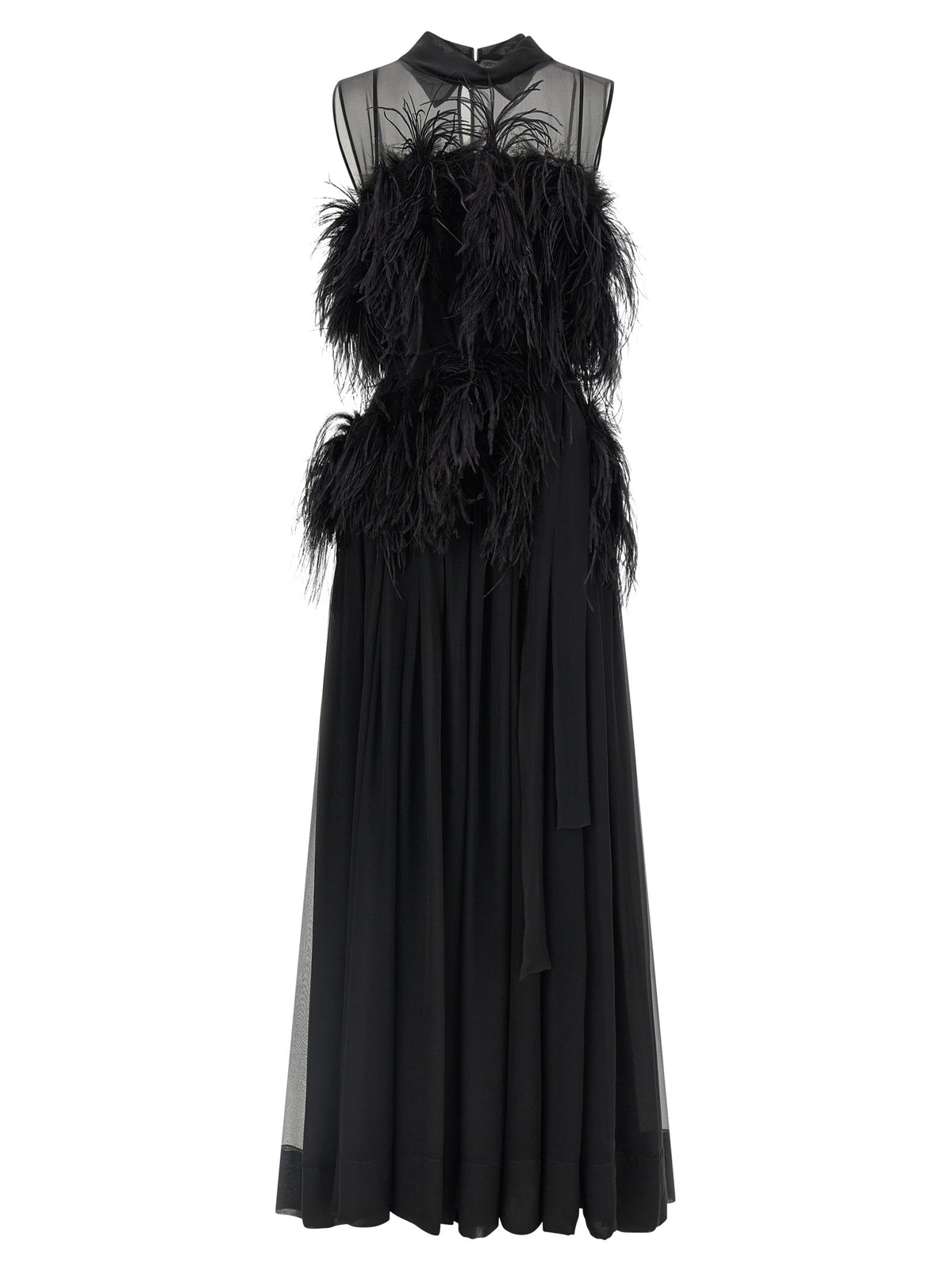 Alberta Ferretti Black Silk Long Dress