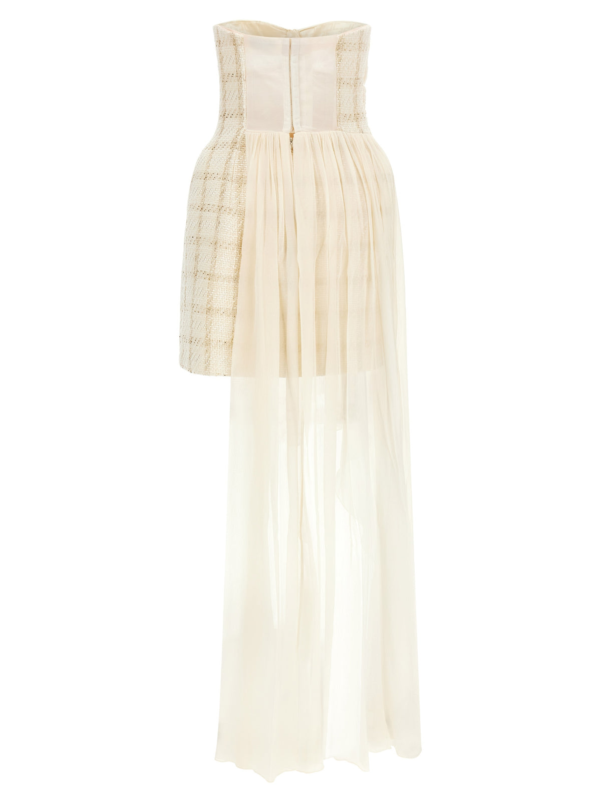 Elisabetta Franchi White Virgin Wool Short Dress