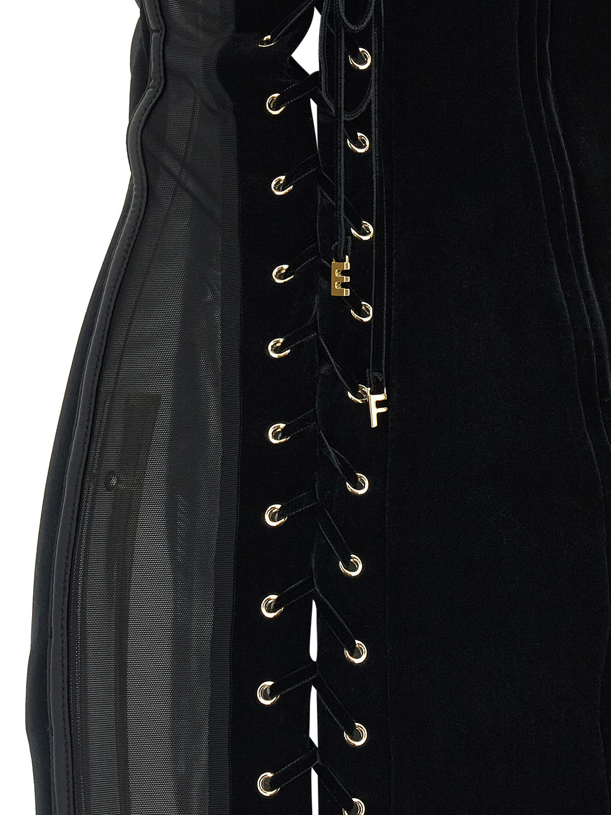 Elisabetta Franchi Black Polyester Short Dress