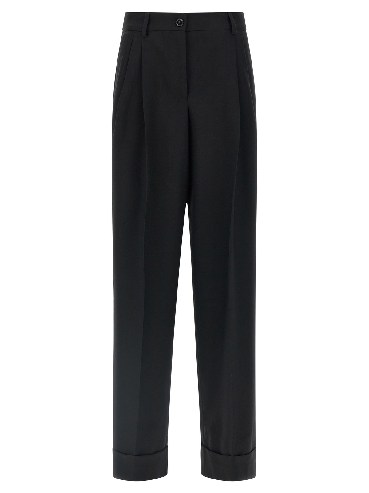 Dolce & Gabbana Black Virgin Wool Dress Pants