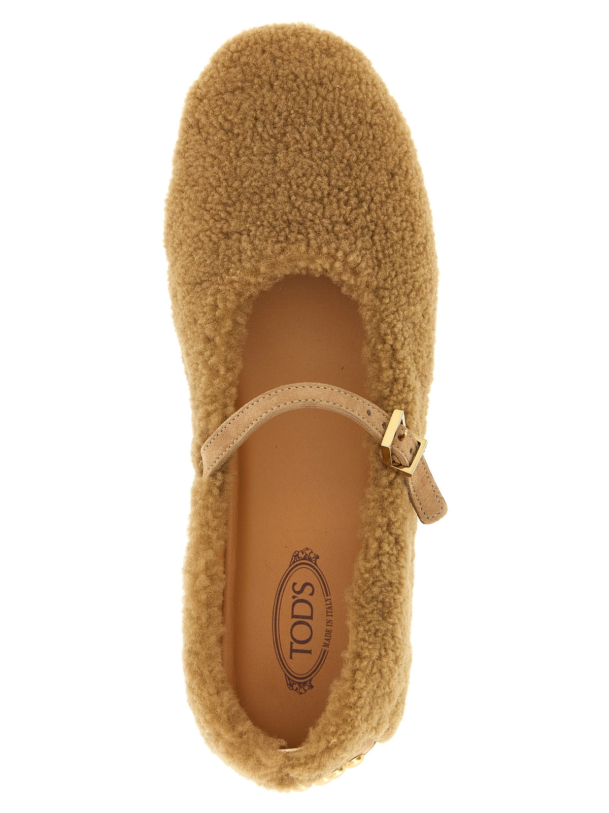 Tod's Beige Lamb Leather Ballet Flats