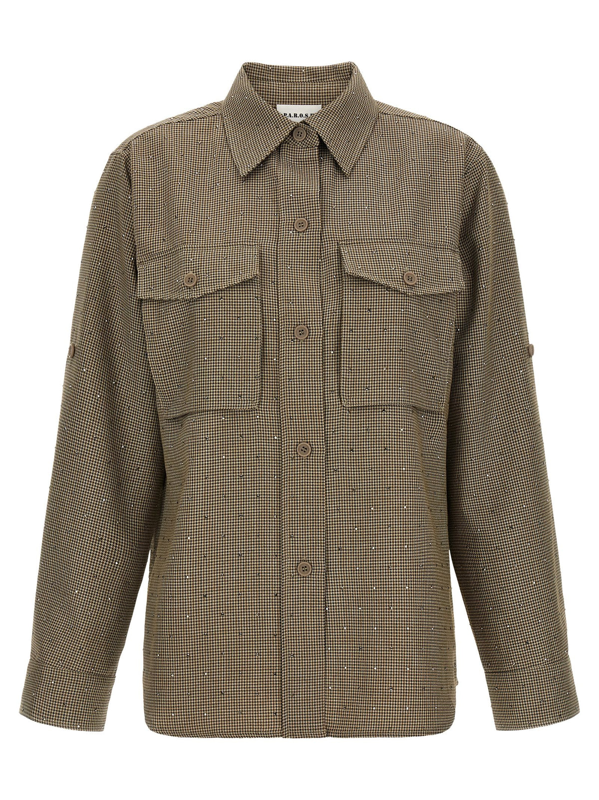 P.A.R.O.S.H. Brown Polyester Blouse