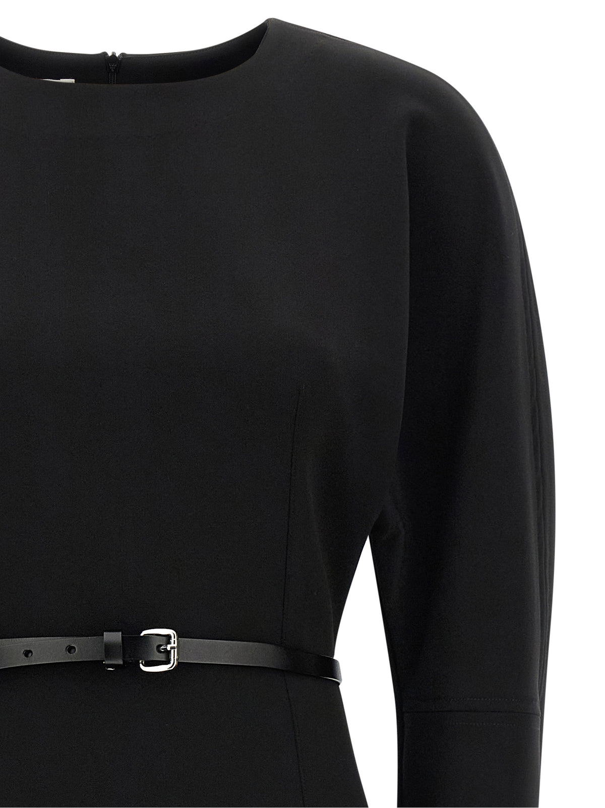 P.A.R.O.S.H. Black Polyester Midi Dress