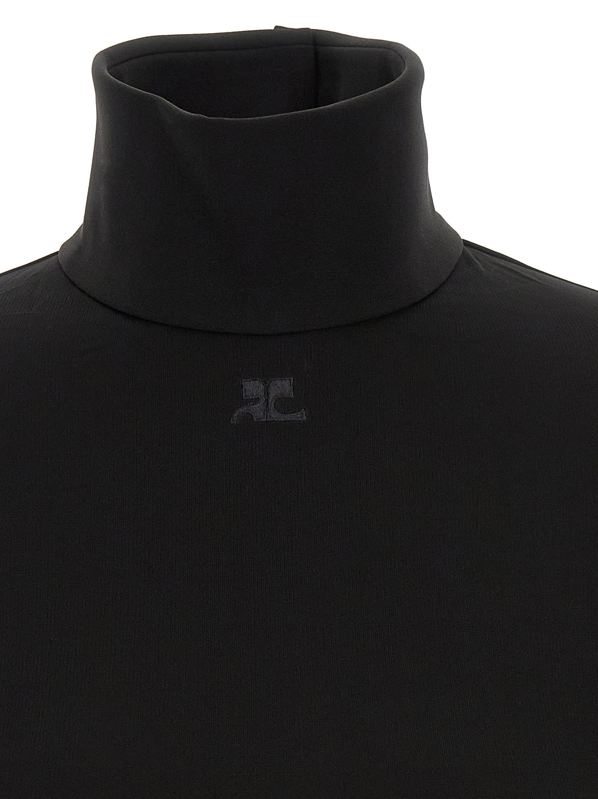 Courrèges Black Viscose Bodysuit