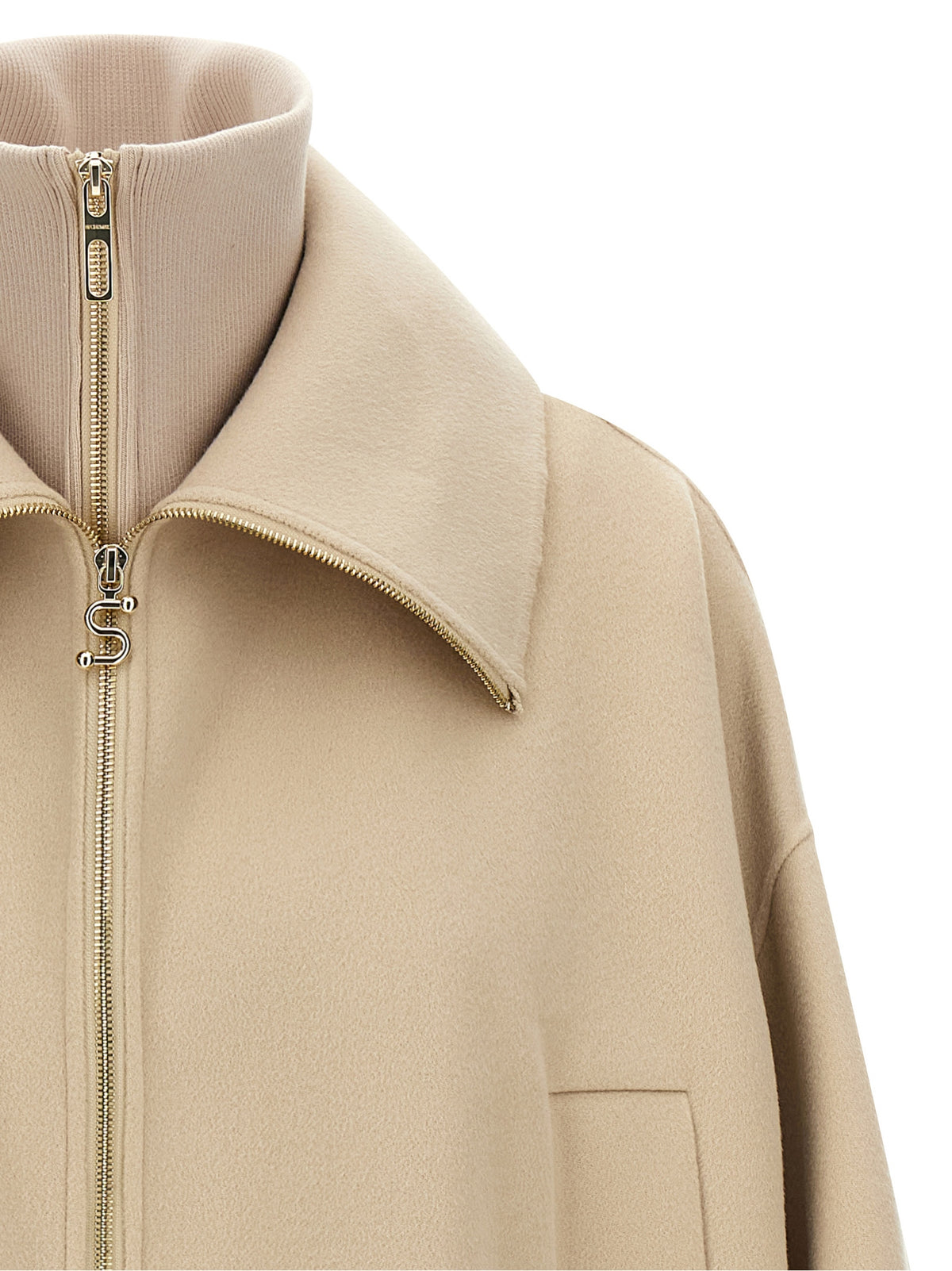 Sportmax Beige Wool Bomber