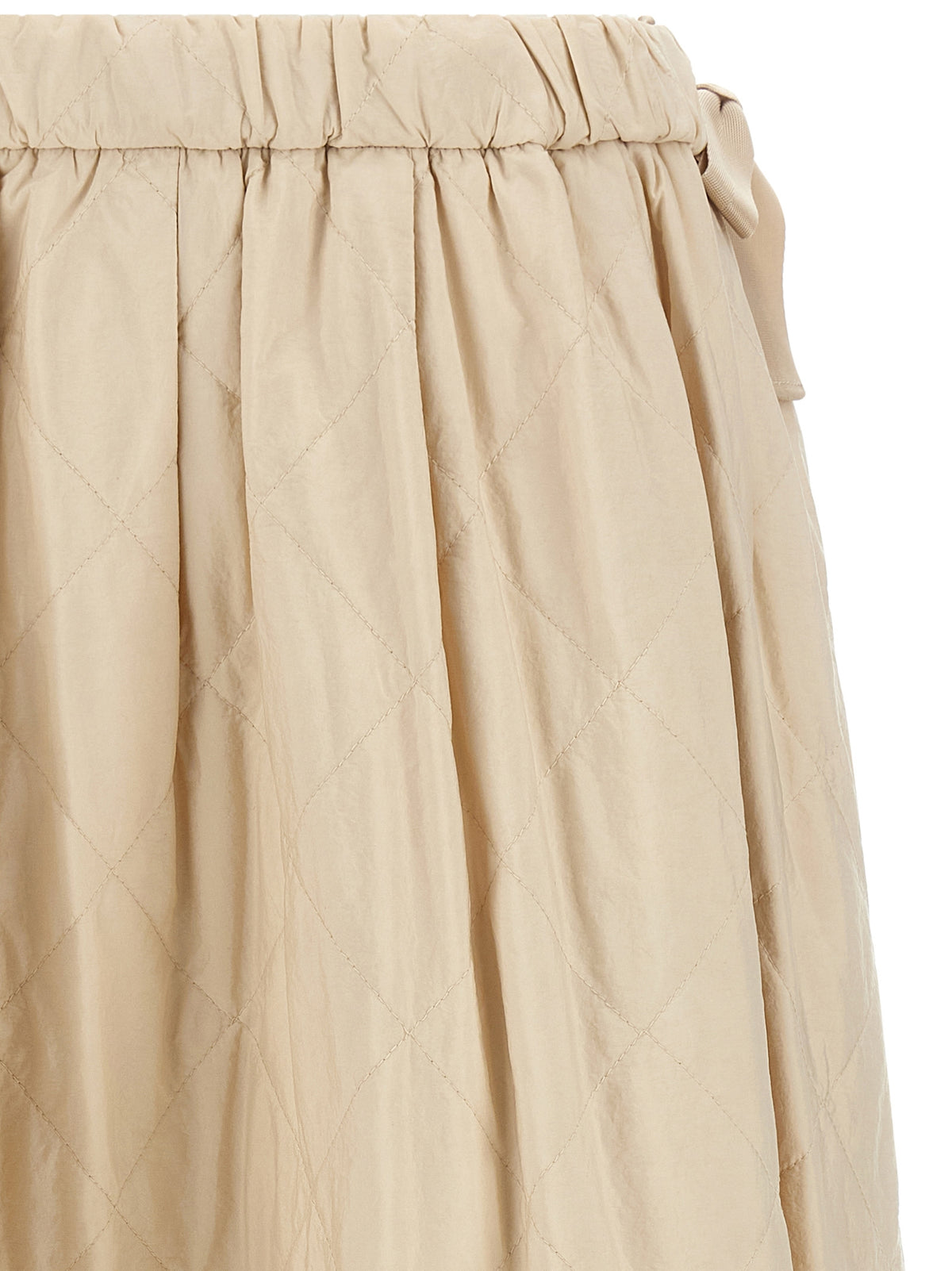 Max Mara Beige Polyamide Midi Skirt