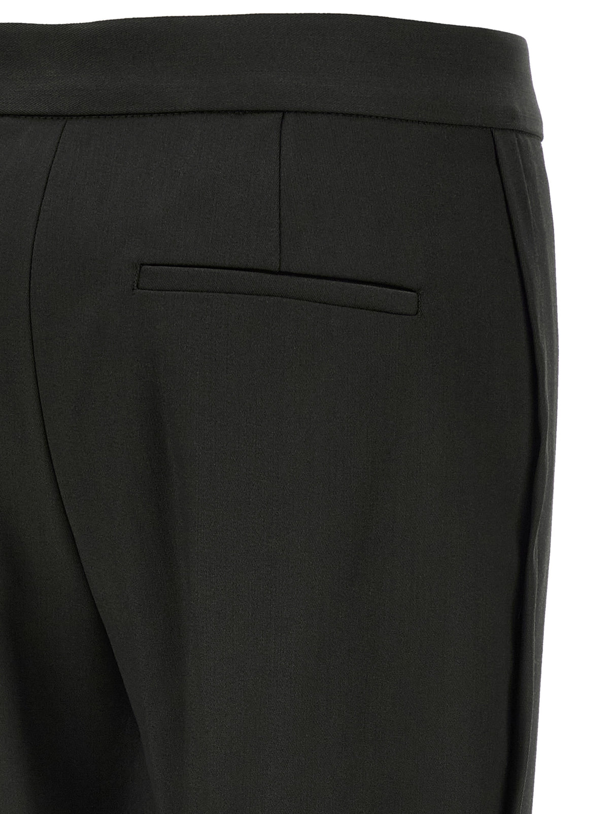 Sportmax Black Virgin Wool Flared Pants