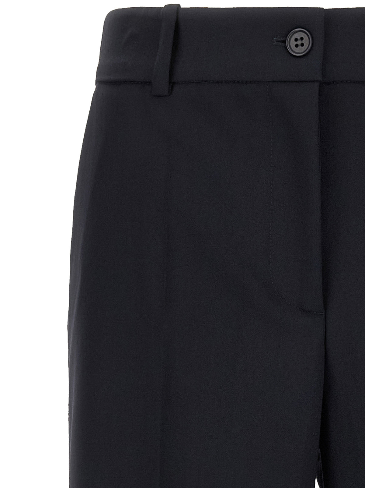 P.A.R.O.S.H. Black Virgin Wool Flared Pants