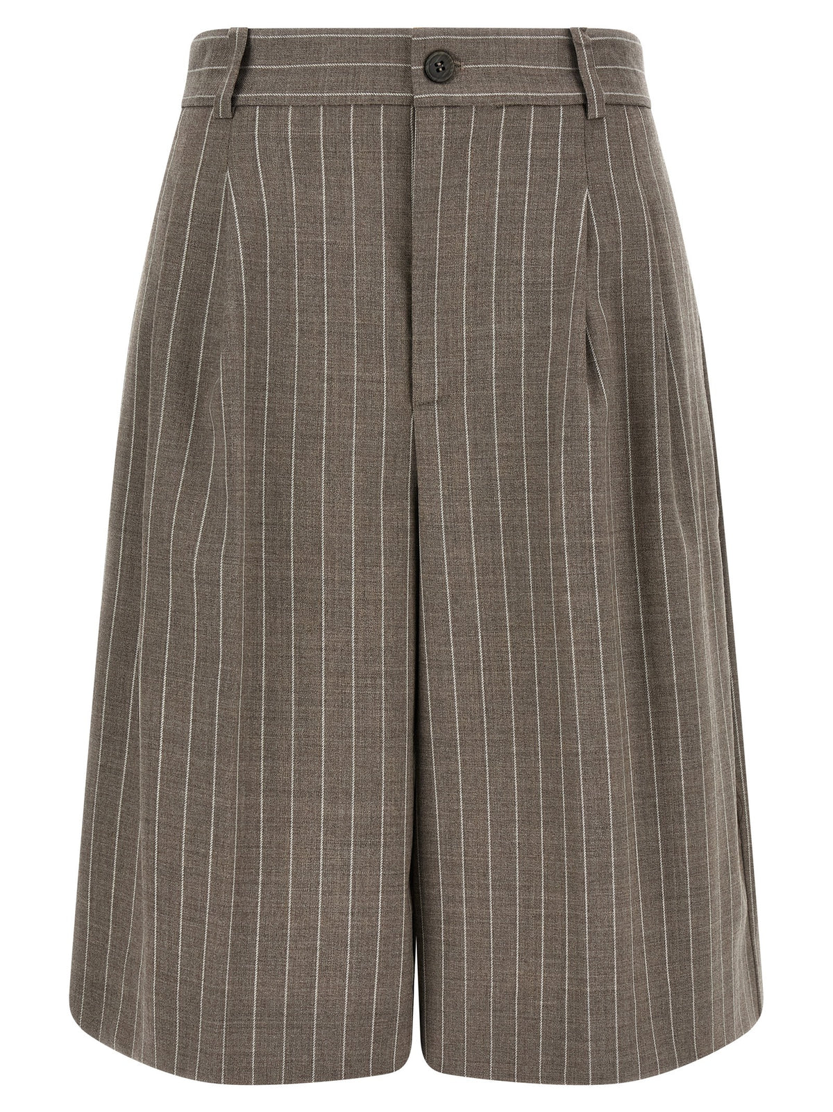P.A.R.O.S.H. Brown Virgin Wool Bermuda Shorts
