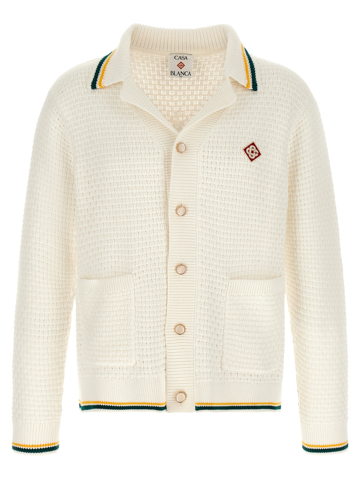 Casablanca White Cotton Cardigan
