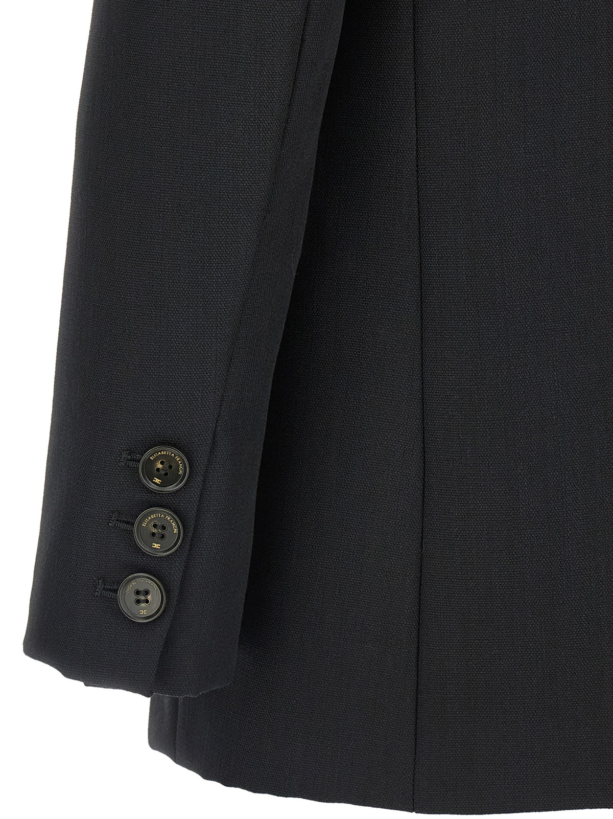 Elisabetta Franchi Black Virgin Wool Blazer