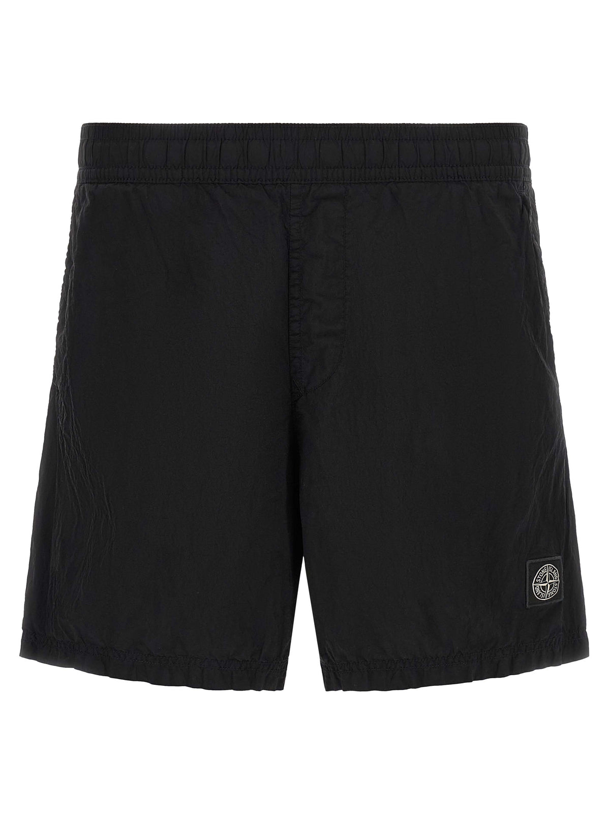 Stone Island Black Polyamide Cargo Shorts