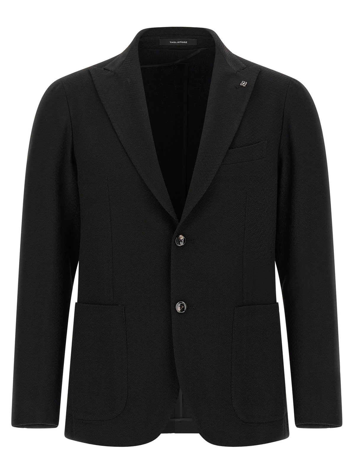 Tagliatore Black Virgin Wool Blazer
