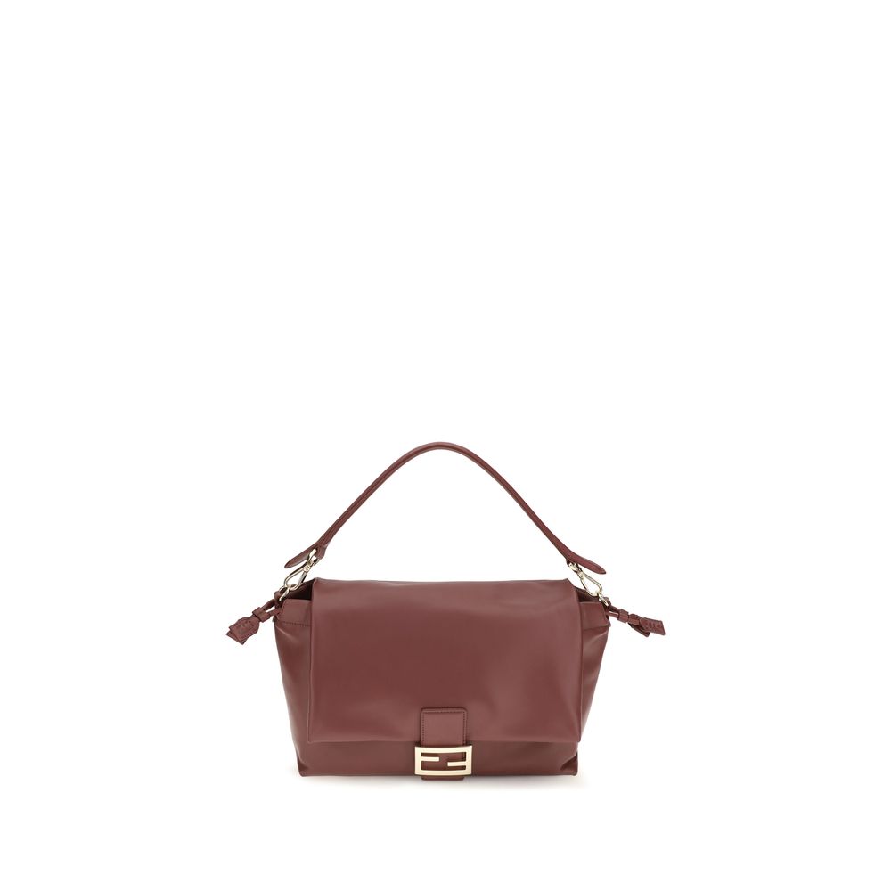 Fendi Bordeaux Calf Leather Bos Taurus Shoulder Bag