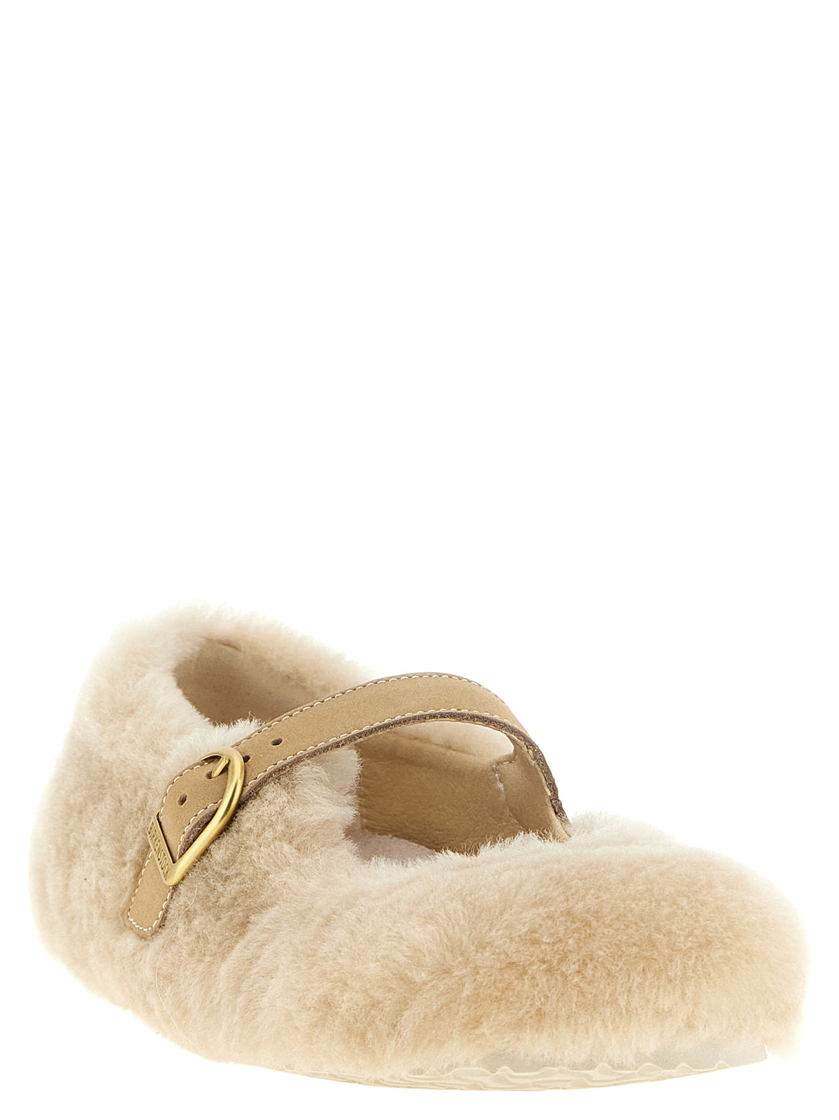 Birkenstock Beige Leather Ballet Flats