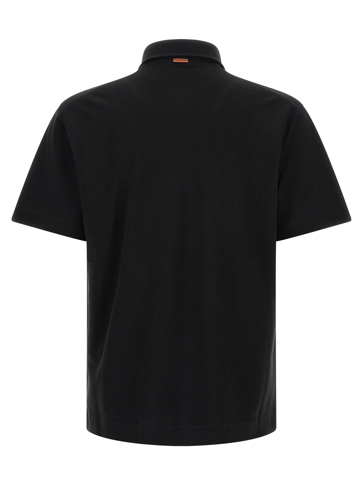 ZEGNA Black Cotton Polo Shirt