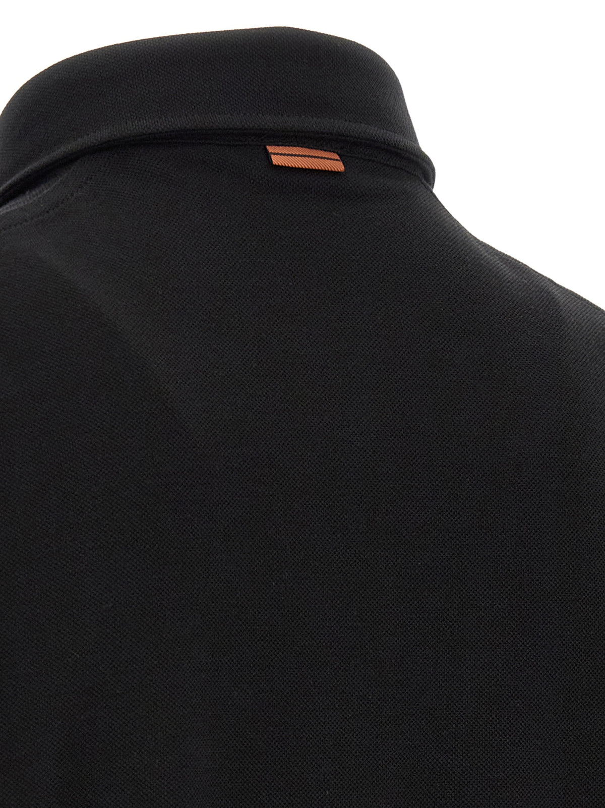 ZEGNA Black Cotton Polo Shirt