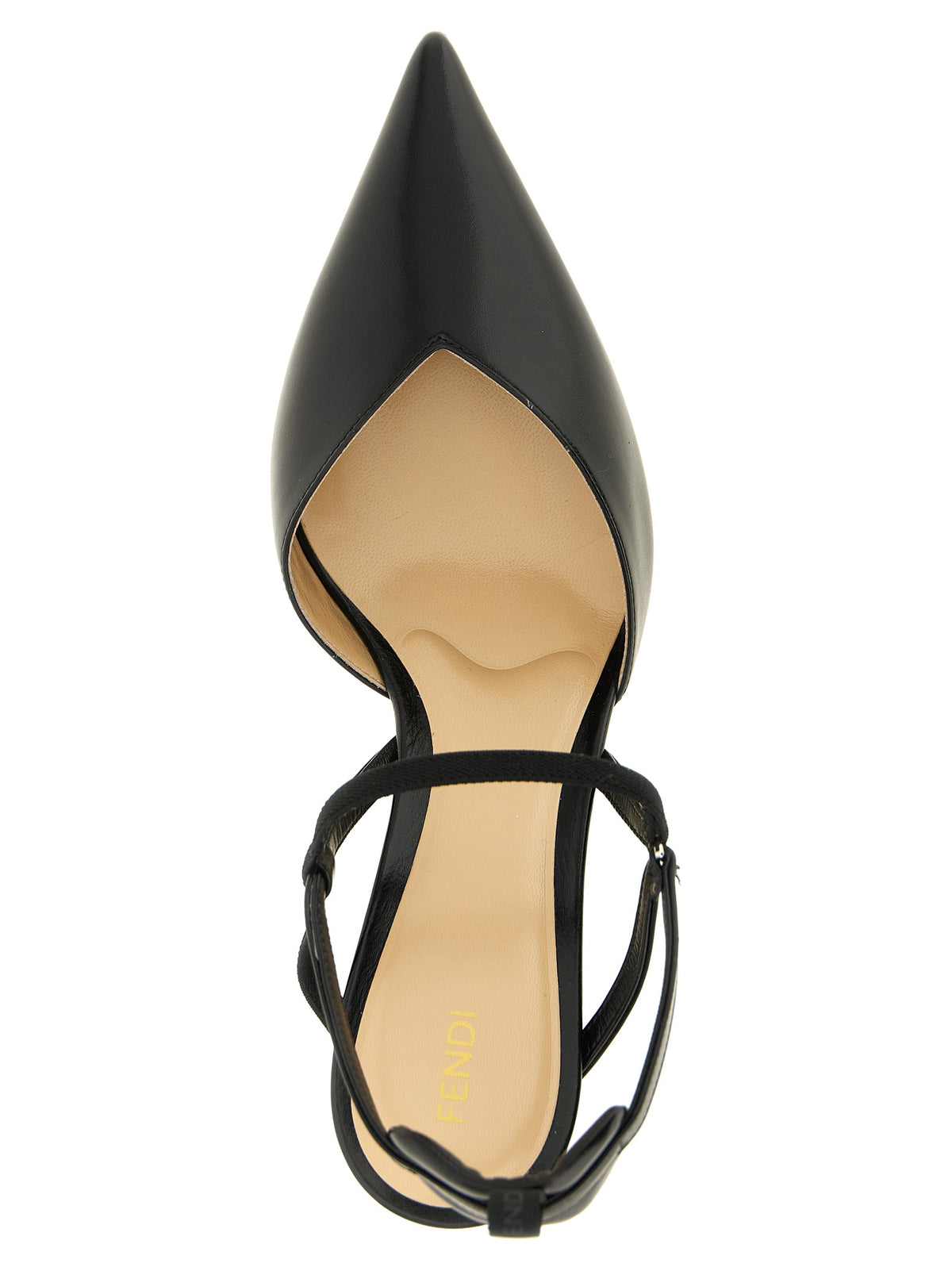 Fendi Black Calfskin Mid Heel Pumps