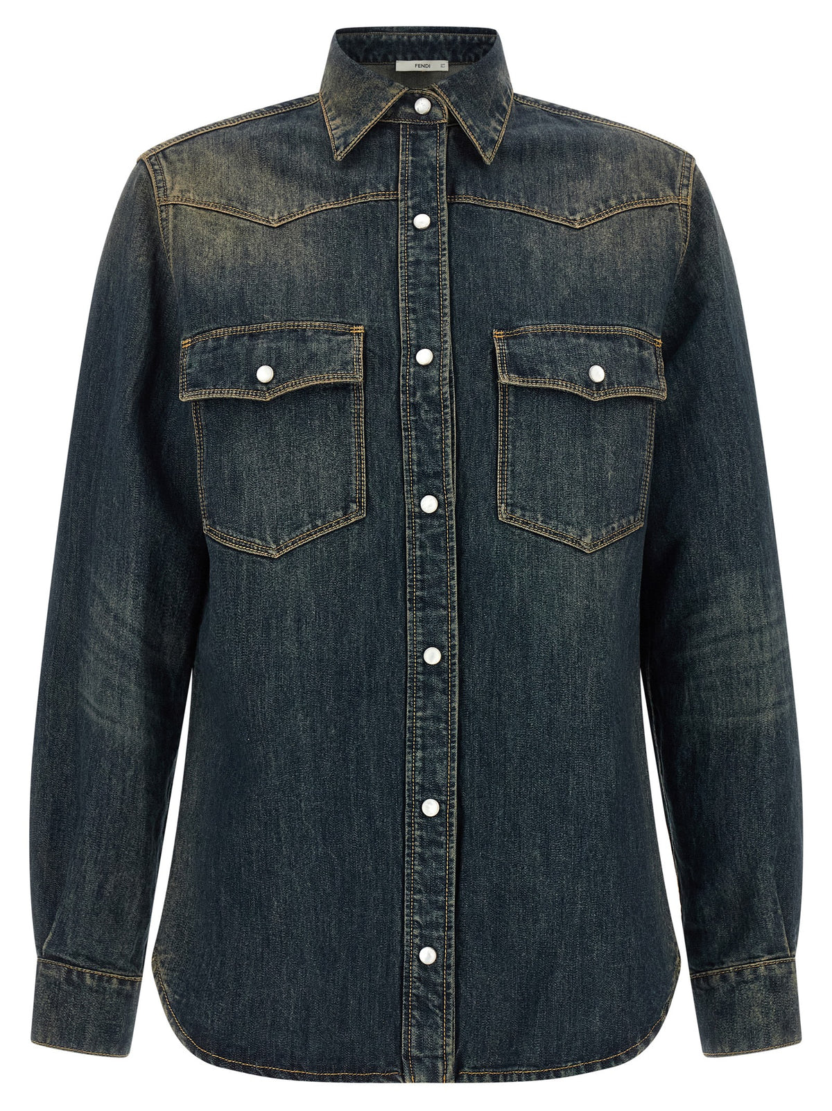 Fendi Blue Cotton Blouse