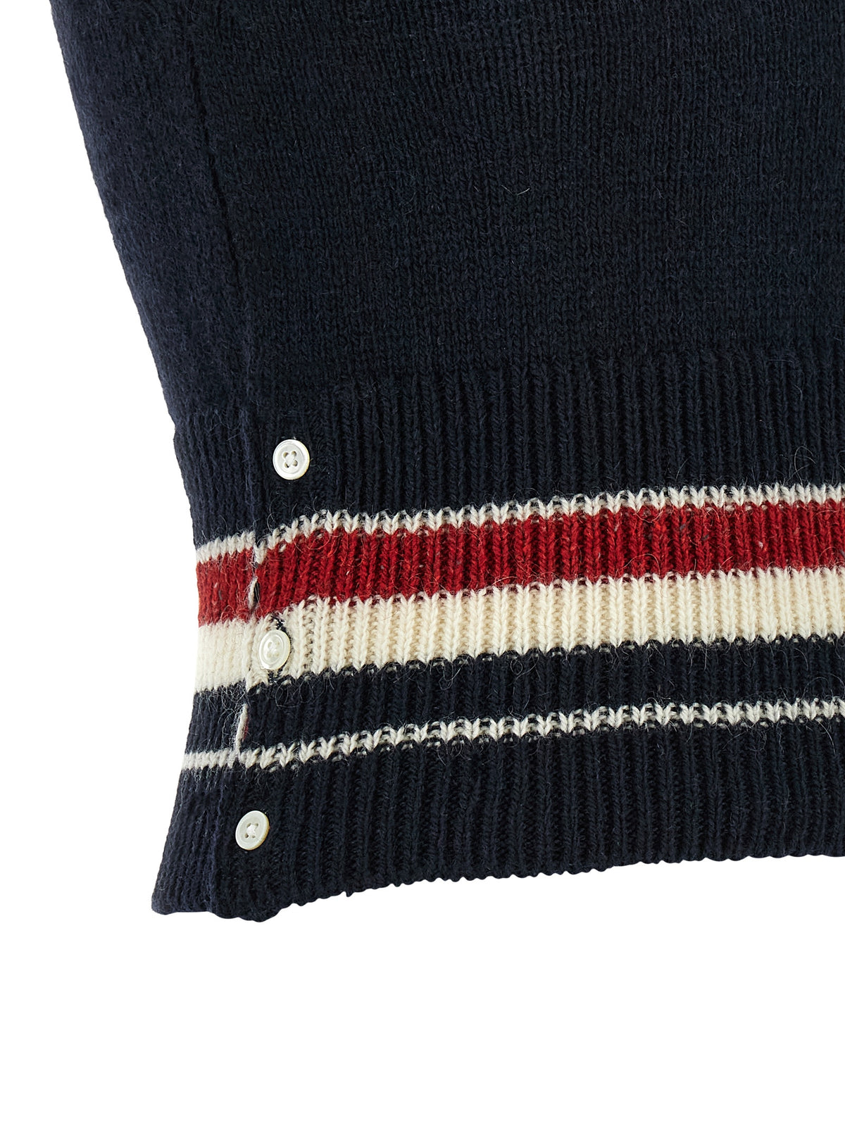 Thom Browne Blue Wool Sleeveless Jacket