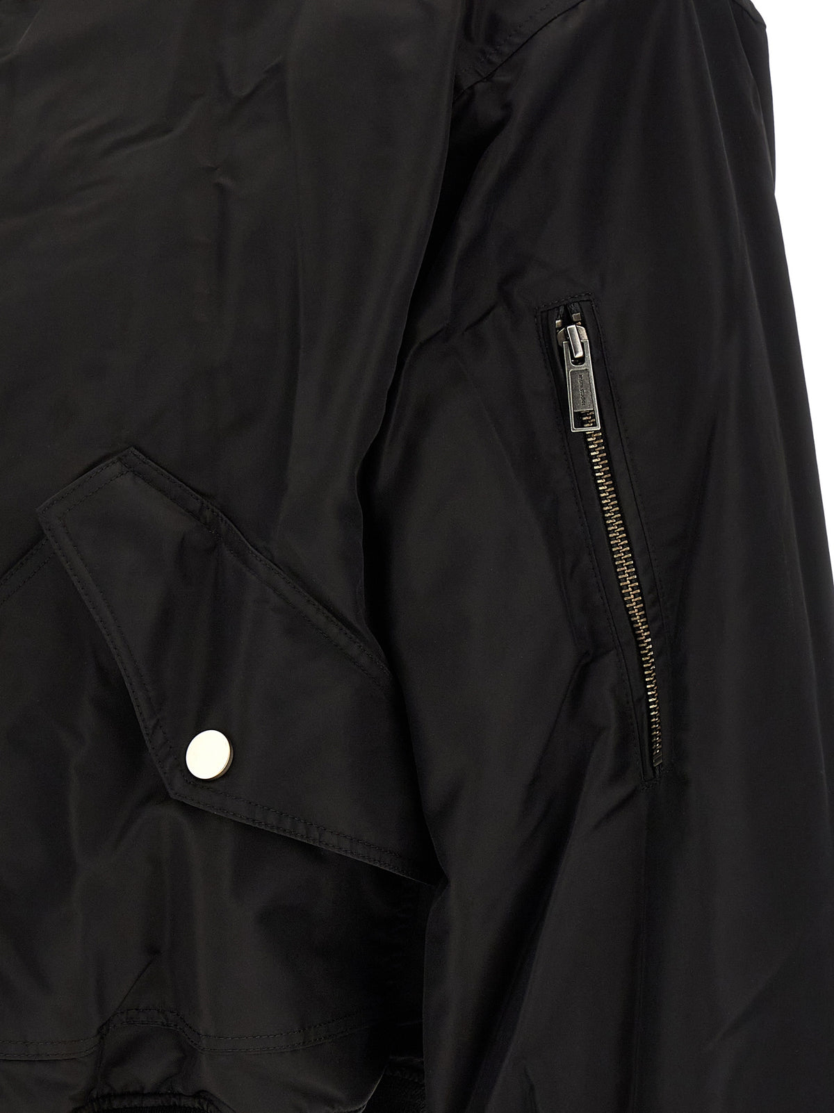 Entire Studios Black Nylon Bomber